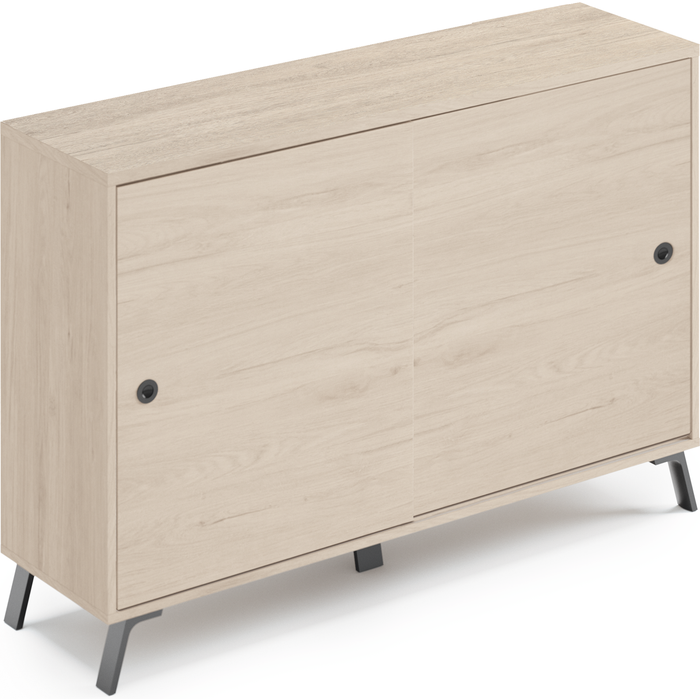 Aparador mueble auxiliar kamet con 2 puertas roble aura 120x87x40cm
