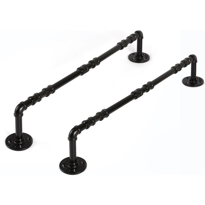 2 escuadras decorativas birmingham triple negro