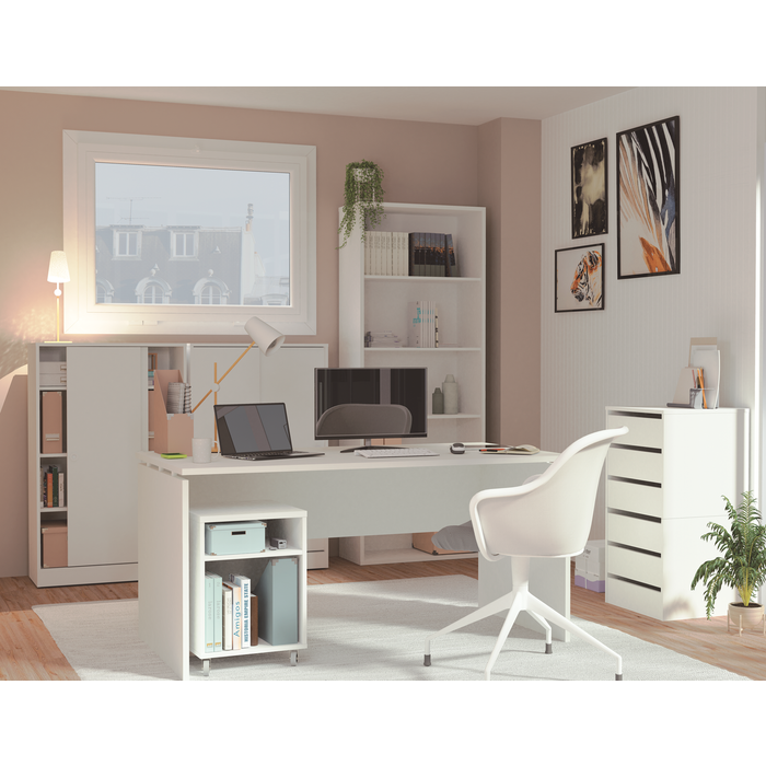 Mesa escritorio rivoli blanco 155x68x76 cm