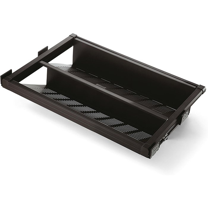 Zapatero extraíble lateral emuca quartz inox para 4 pares 76.4-79.4x18x47.7 cm