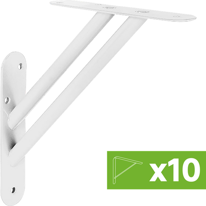 Pack 10 escuadra 12x16cm blanco 18kg