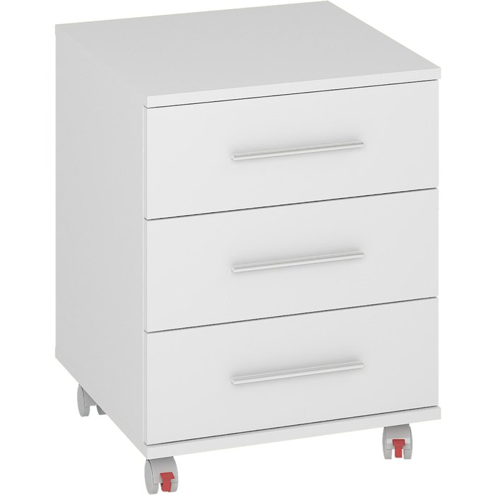 Cajonera kit 3 cajones con ruedas color blanco 58x45.5x44 cm