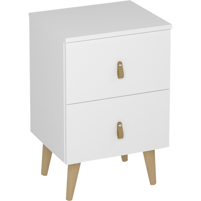 Cajonera kit 2 cajones serie retro blanca 61x40x34cm (altoxanchoxfondo cm)