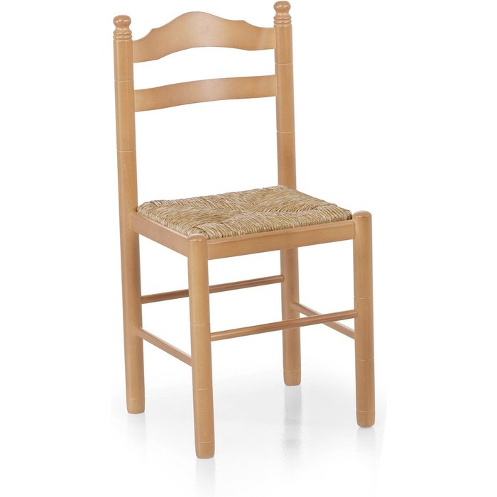 Silla monica barnizado natural asiento anea natural