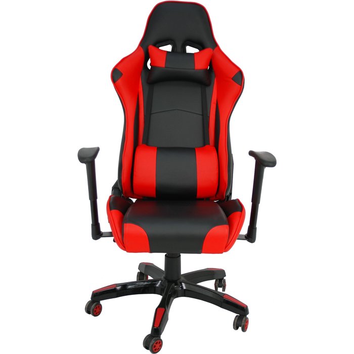 Silla de escritorio gaming con respaldo regina de color negro / rojo