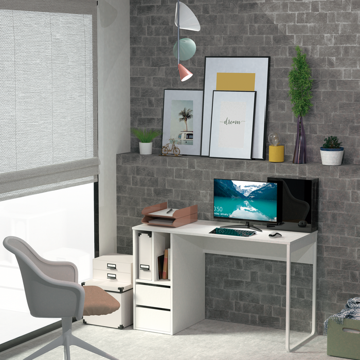 Mesa escritorio nolita blanco 120x55x74 cm