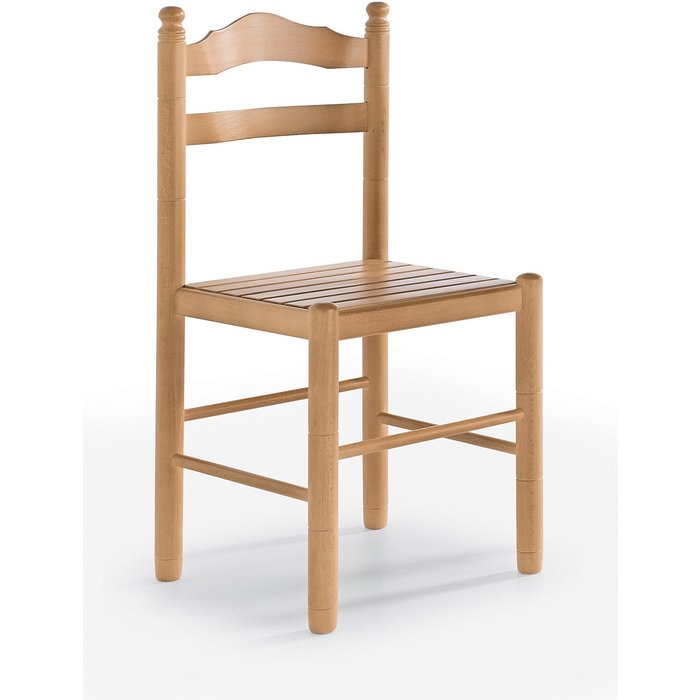 Silla monica barnizado natural asiento tablilla natural