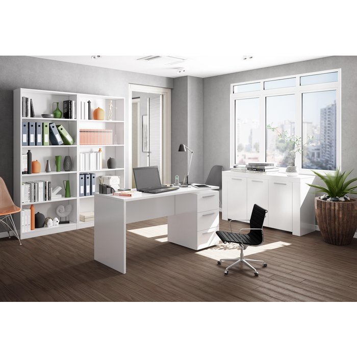 Mesa escritorio stylus blanco artik 138x60x74 cm