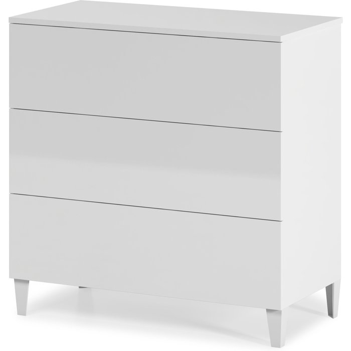 Cajonera kit 3 cajones serie loft blanca brillo 76x80x40cm (altoxanchoxfondo cm)