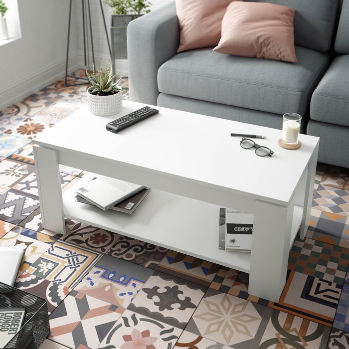 Mesa de centro elevable flow blanco artik 100x43/54x50cm (anchoxaltoxfondo)