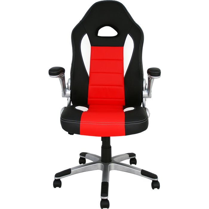 Silla de escritorio gaming con respaldo victoria de color negro / rojo