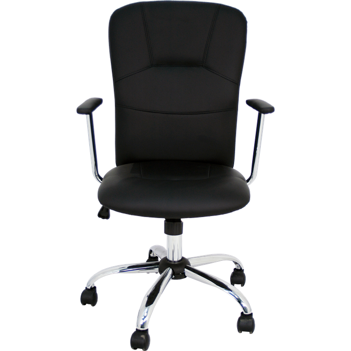 Silla de escritorio con respaldo magali de color negro