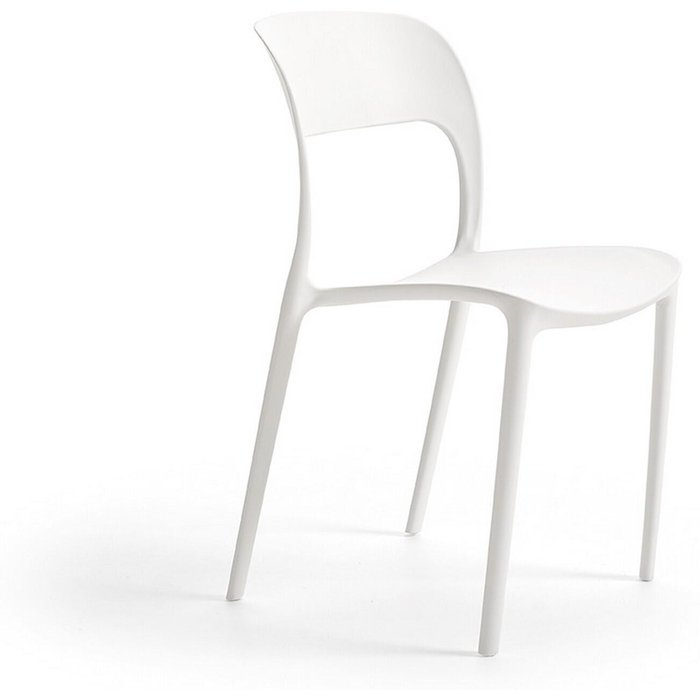 Silla de cocina apilable roma de polipropileno blanco