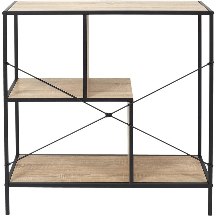 Estantería metálica en kit madera negro de 79.5x30x80cm