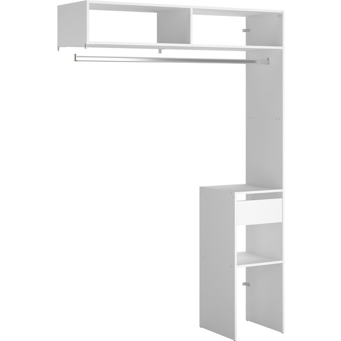 Kit vestidor combi 140x203x40cm blanco box f