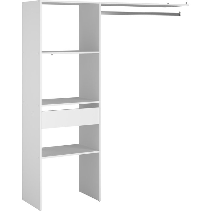 Kit vestidor combi 160x180x40cm blanco box d