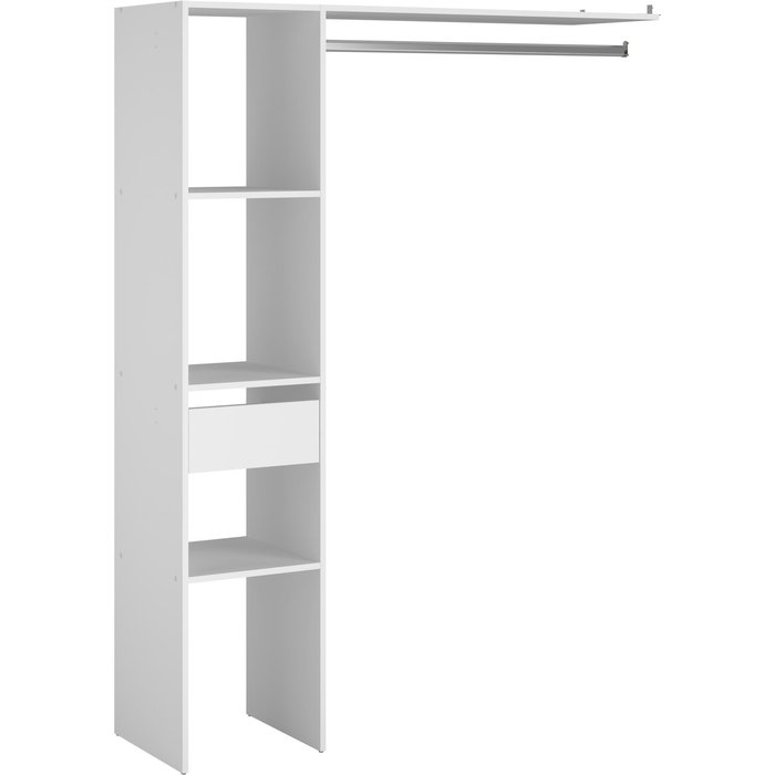 Kit vestidor combi 138x180x40cm blanco box c