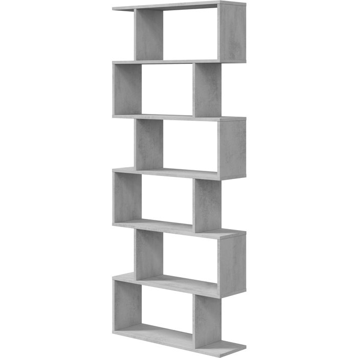 Estantería de aglomerado gris / plata fores de 192x80x24cm y 45kg max