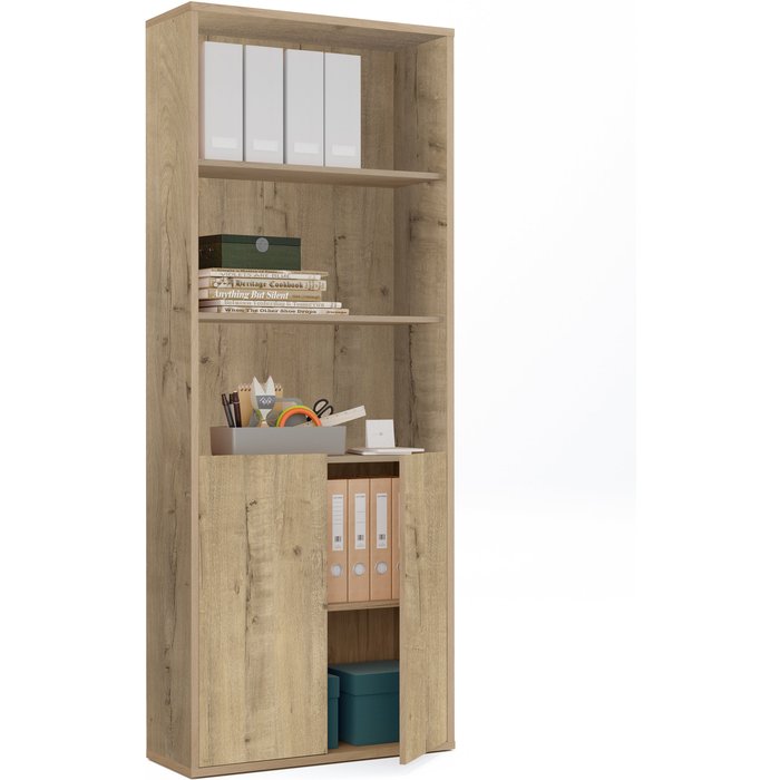 Estantería de aglomerado marrón pitarch de 196.5x75.5x33cm