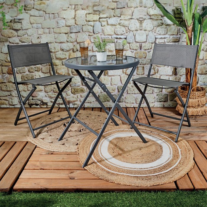 Mesa plegable elba cmp gris d60cm