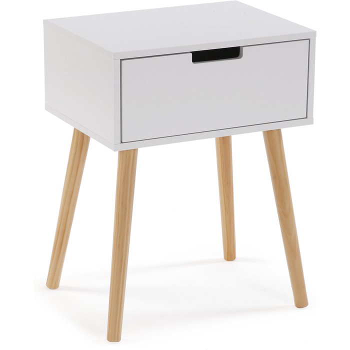 Mesa auxiliar versa home cuadrada 52x30x40cm blanca
