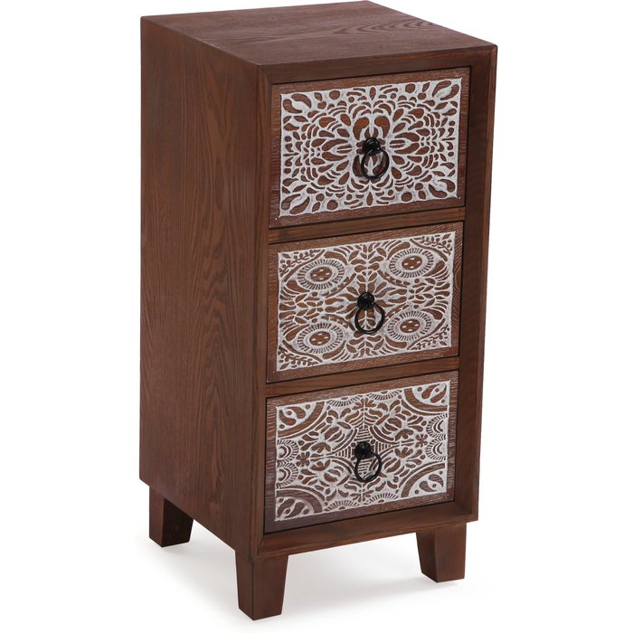 Cómoda de tres cajones alder versa home 65x30x30cm