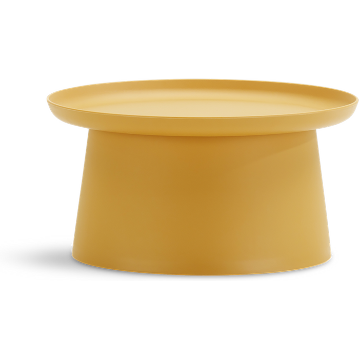 Mesa auxiliar de jardín murano de polipropileno amarillo de ø 70 x 36 cm