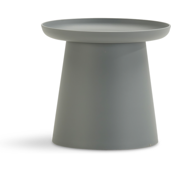 Mesa auxiliar de jardín murano de polipropileno gris de ø 50 x 46 cm