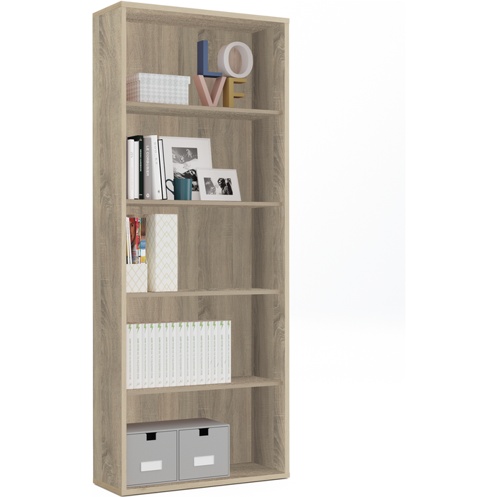 Estantería de aglomerado de particulas marrón pitarch de 196.5x75.5x33cm y 40kg