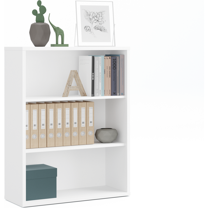 Estantería de aglomerado de particulas marrón, blanco pitarch de 99.5x75.5x33cm