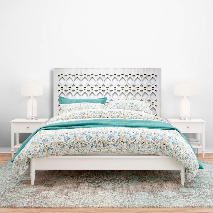 Cabecero de cama mosaico 502 blanco envejecido 155x75cm