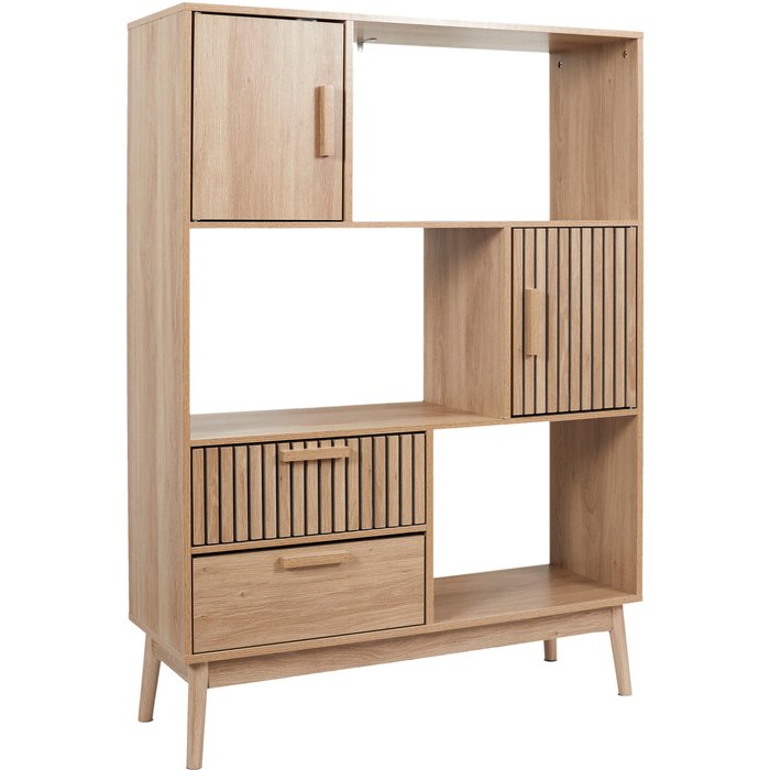 Librería con cajones klaus 100x35cm roble