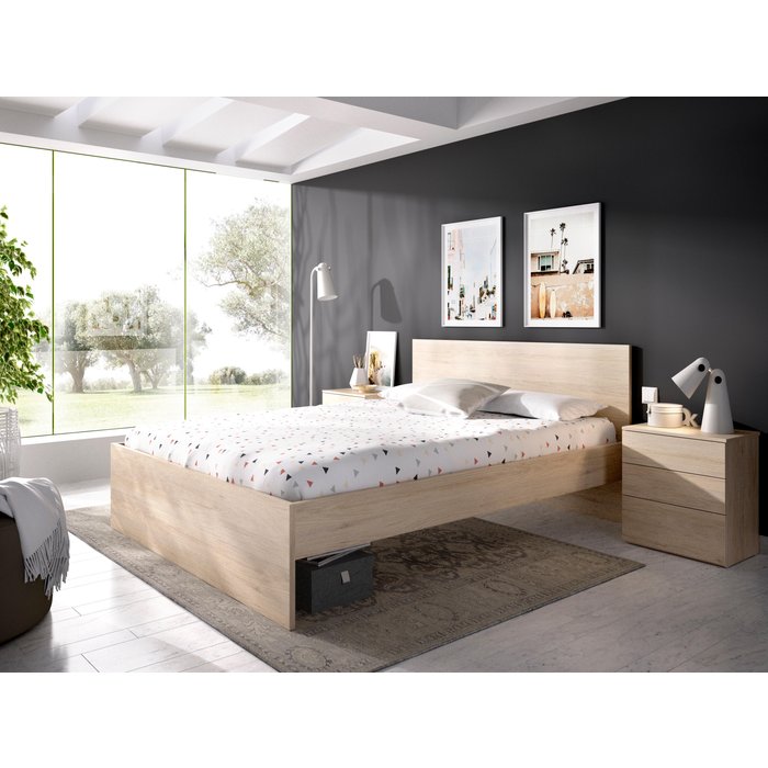 Estructura de cama ely roble 85x156x192 cm
