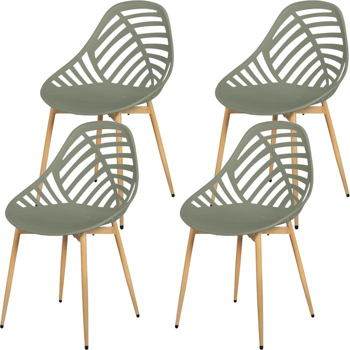 Pack de 4 sillas alameda verde h83.4cm