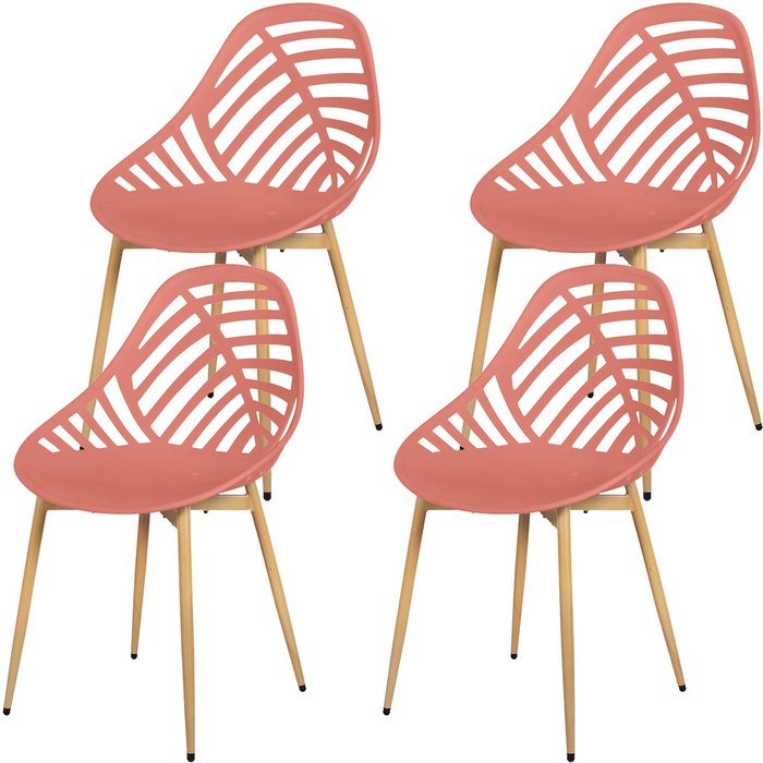 Pack de 4 sillas alameda terracota h83.4cm