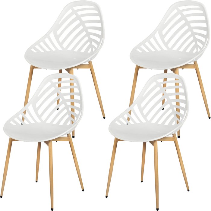 Pack de 4 sillas alameda blanco h83.4cm