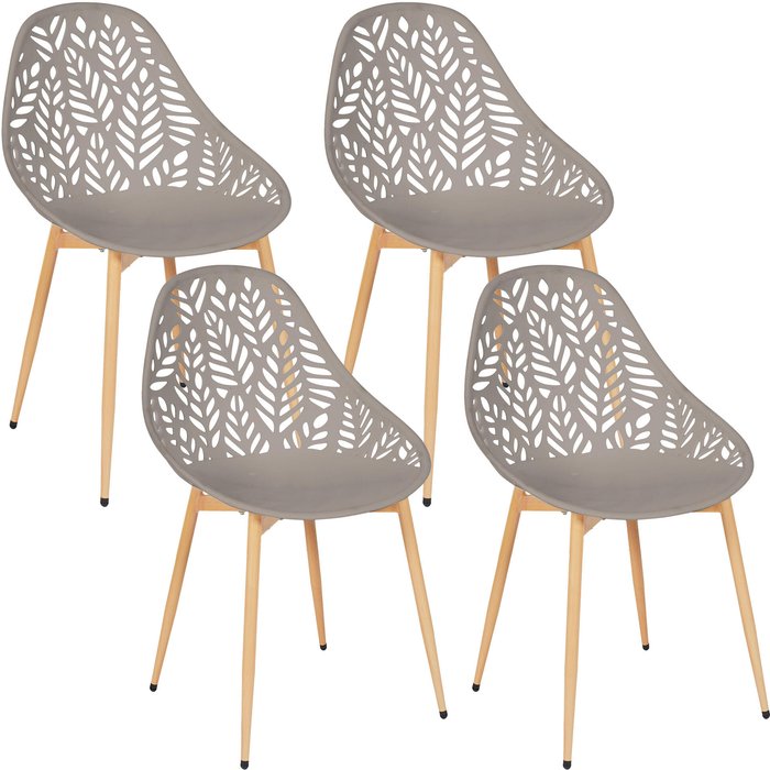 Set de 4 sillas lucena cmp taupe