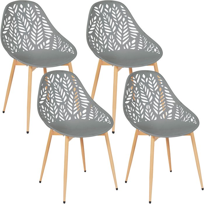 Set de 4 sillas lucena cmp gris