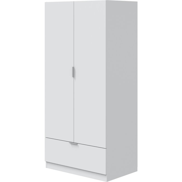 Armario tuc 80x170x50cm con 2 puertas color blanco 1 cajón