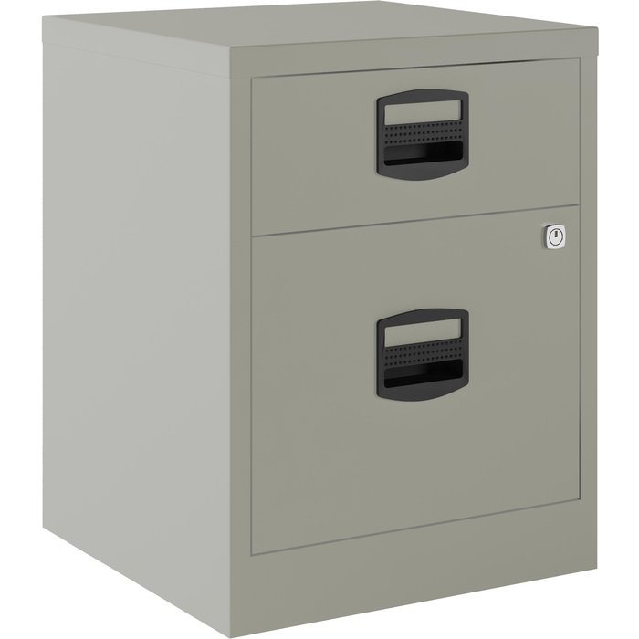 Cajonera de pvc bisley con cajón y cajón archivo gris