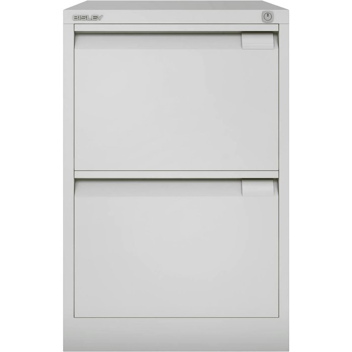 Cajonera archivador bisley con dos cajones para archivar blanco