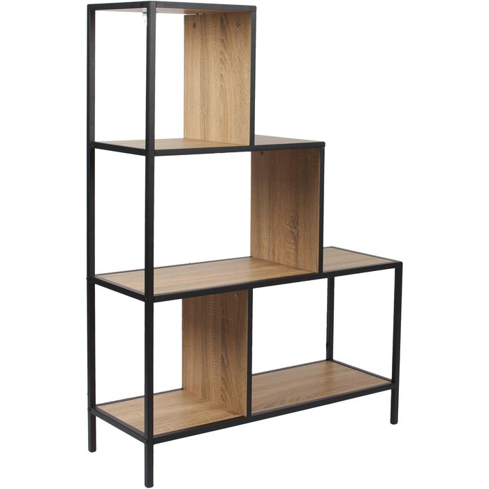 Estantería edison 30x30x1 cm marrón/negro