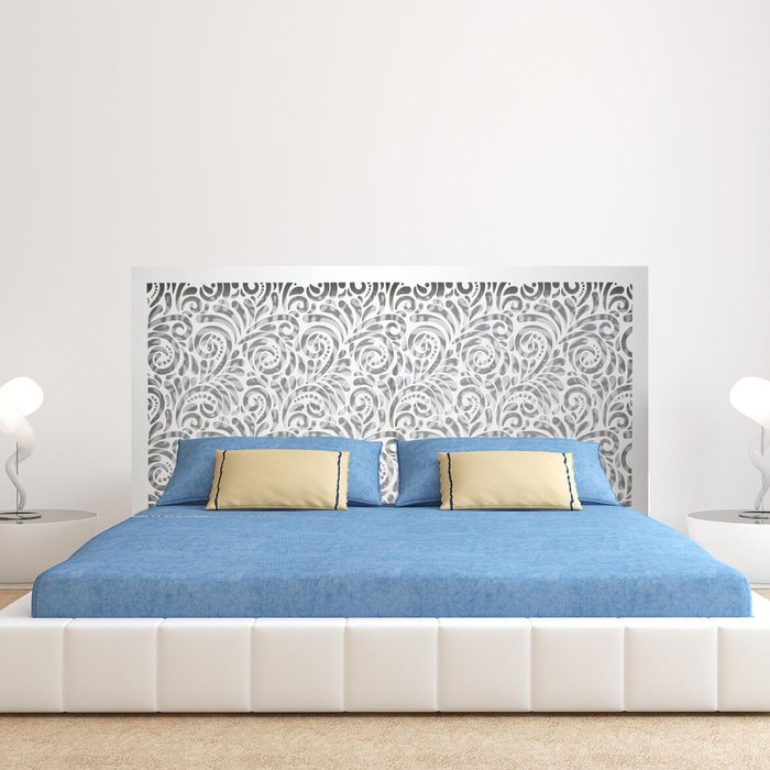 Cabecero de cama mosaico blanco 140x75cm