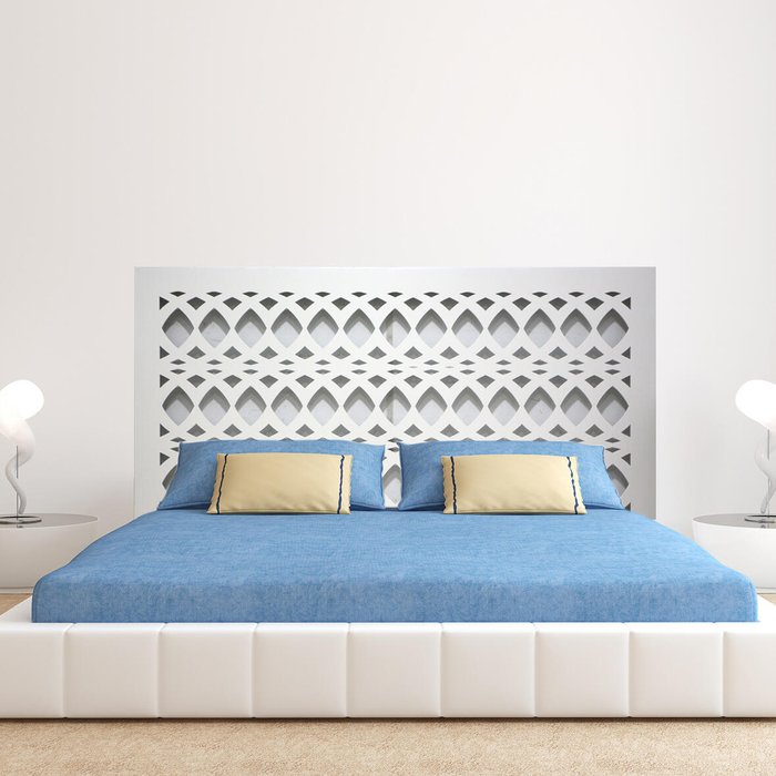 Cabecero de cama mosaico 502 blanco lacado 140x75cm