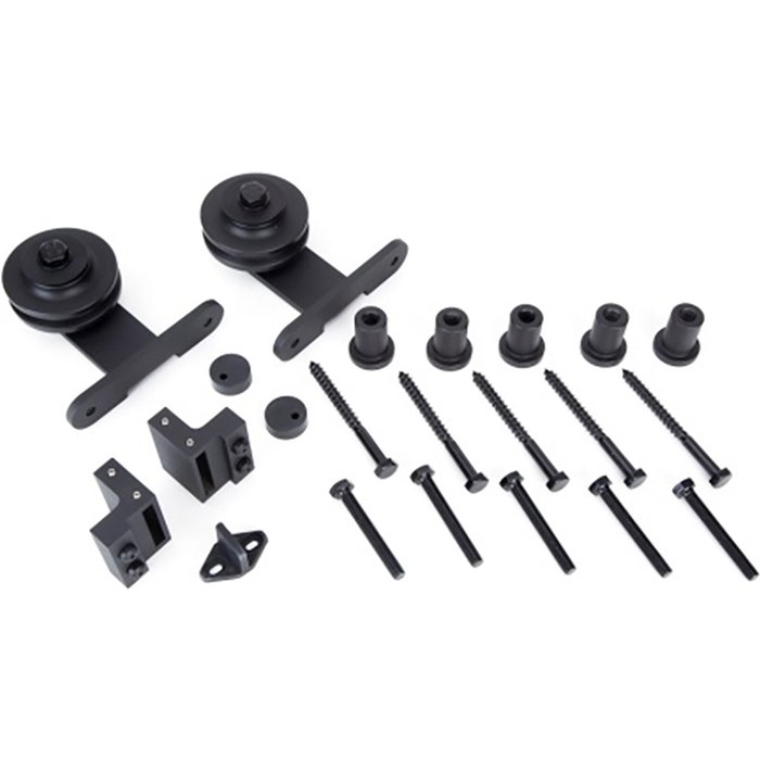Kit puerta corredera negro – fijación superior