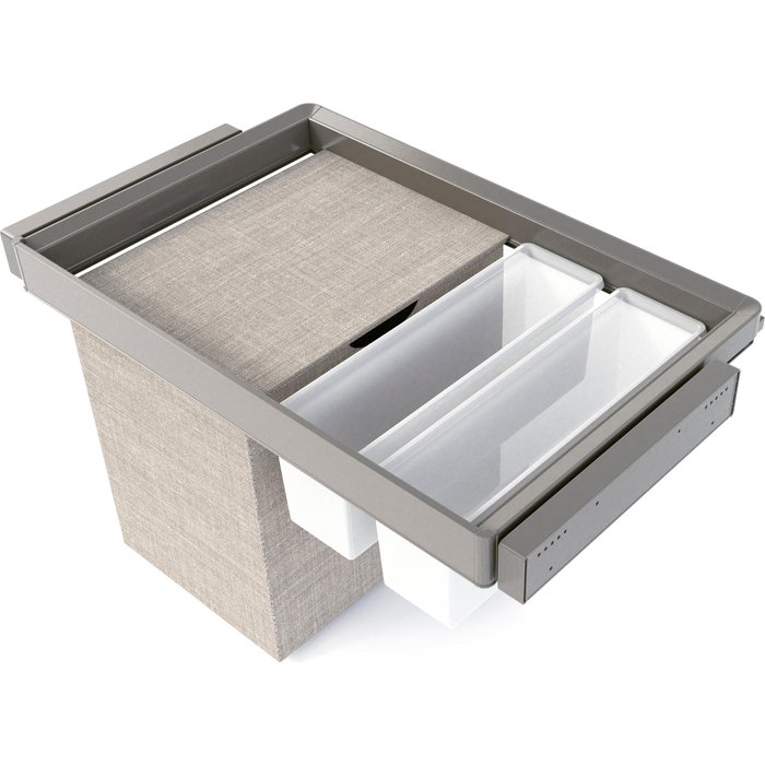 Kit de 2 bandeja/1cesto para armario emuca quarz 80 cm de anchura