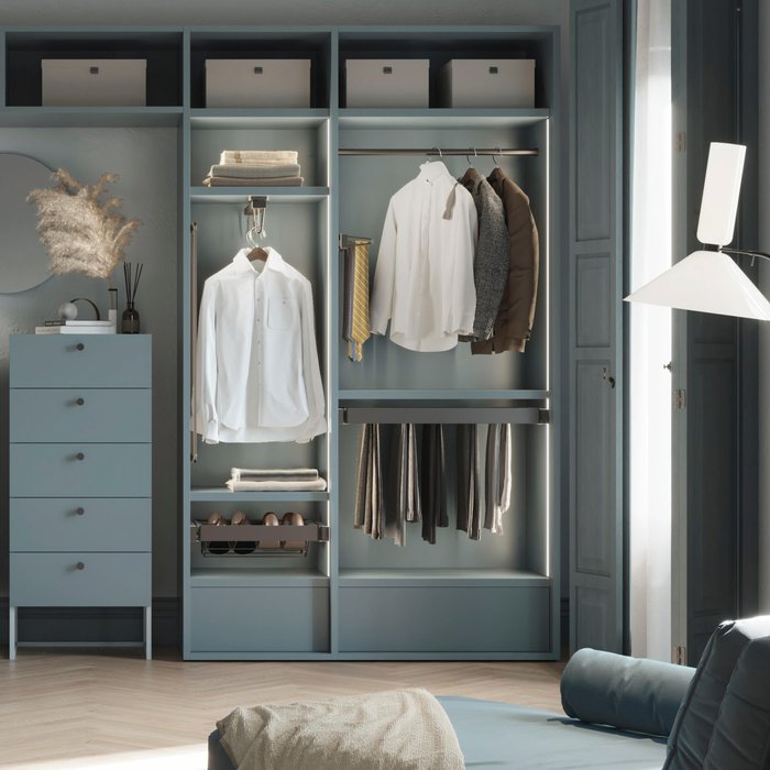 Zapatero extraíble lateral emuca quartz inox para 6 pares 86.2-88.8x14x45.5 cm