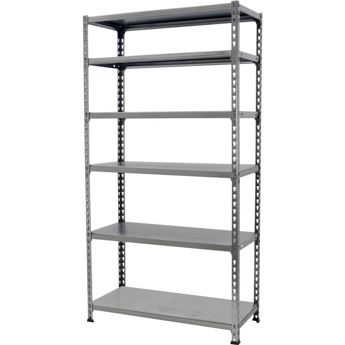 Estantería metálica en kit 250x90x40 cm y carga máx. 180kg por balda color gris