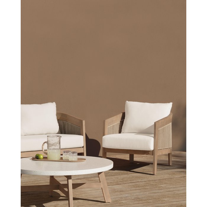 Mesa auxiliar de jardín padua de acacia de ø 50 x 62 cm