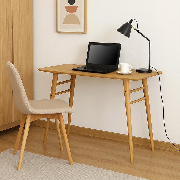 Mesa de escritorio ural de 76,5x100x50 cm de color roble